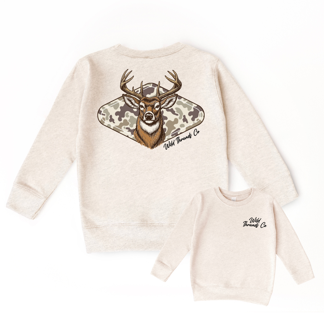 Wild Threads Co - Camo Deer Sweatshirt