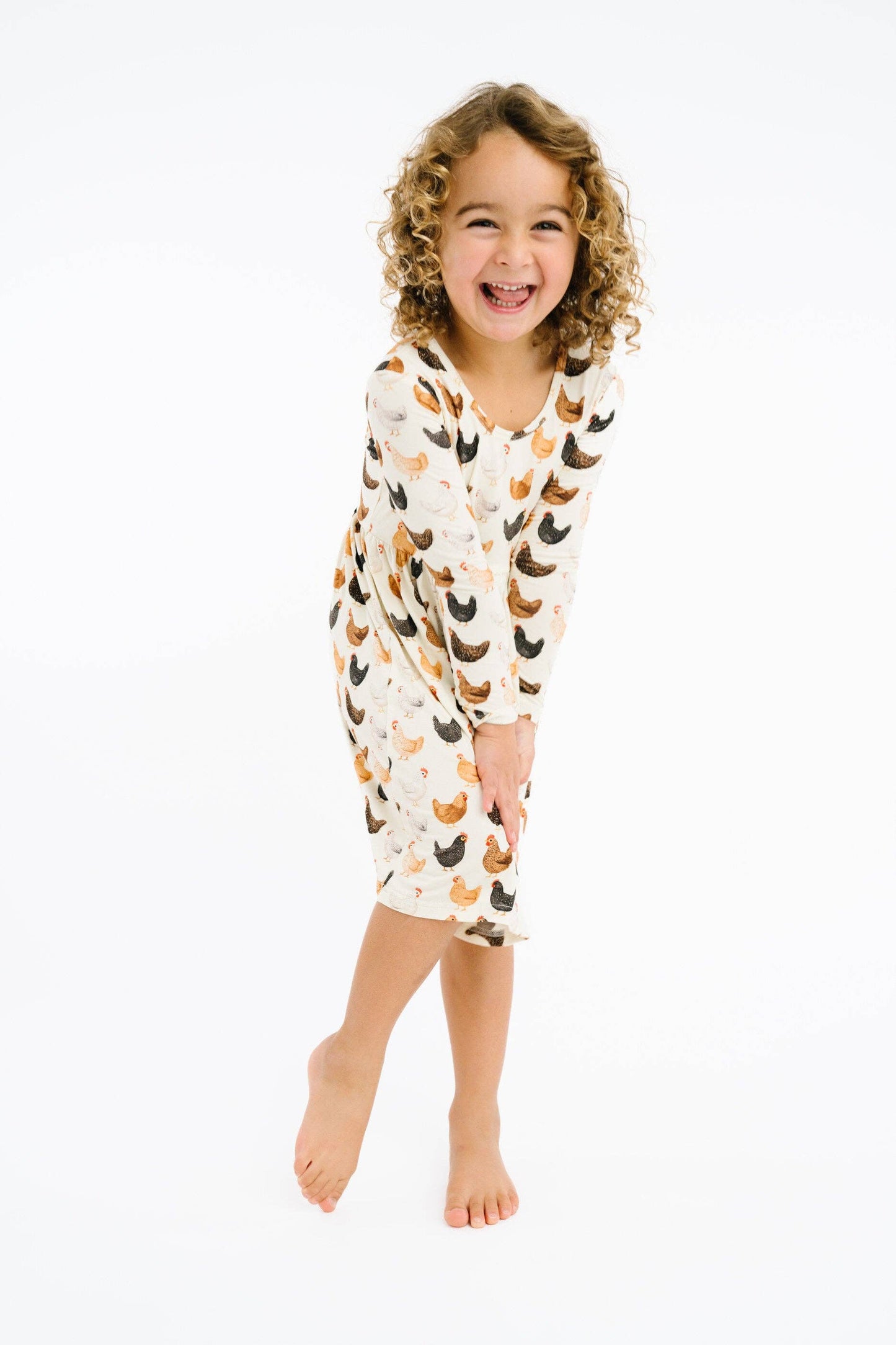 Little One Shop - Backyard Chickens Bamboo Dress