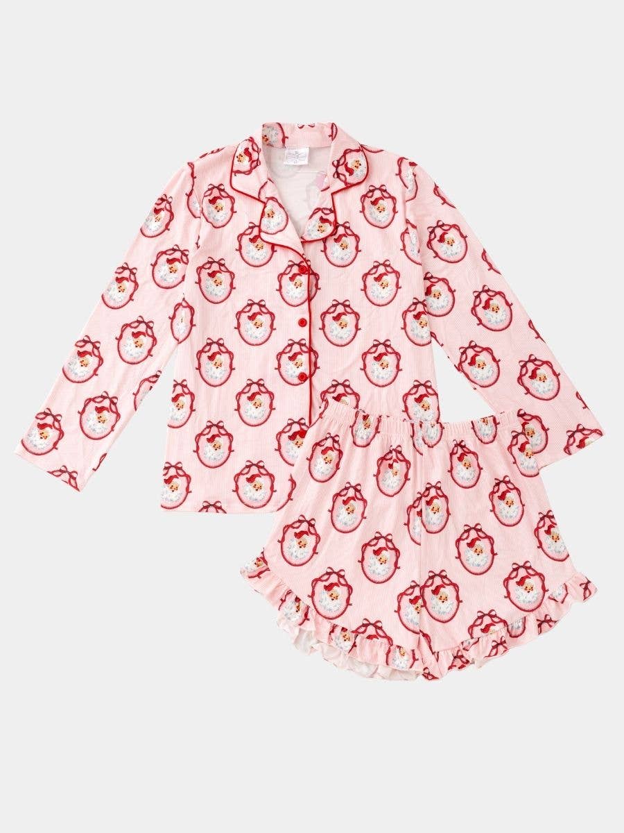Vintage Santa Christmas Mommy & Me Pajama Set