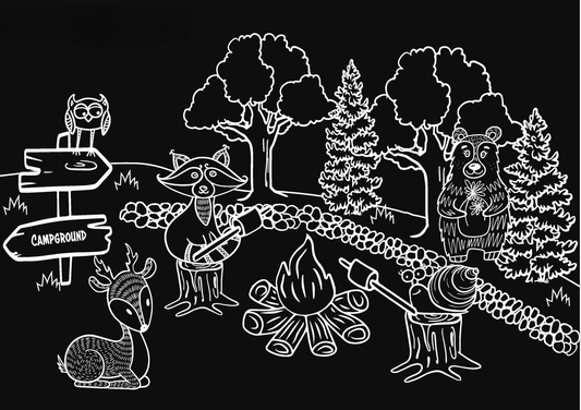 Coloring Placemat Campground 12x17