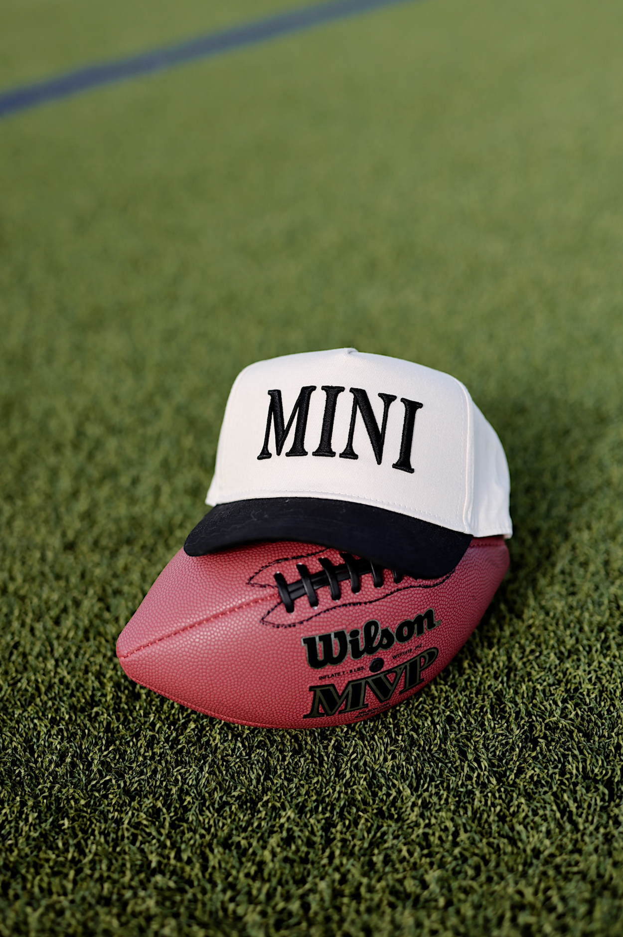 Mini (Youth) 3D Embroidery - Natural/Black Trucker Hat