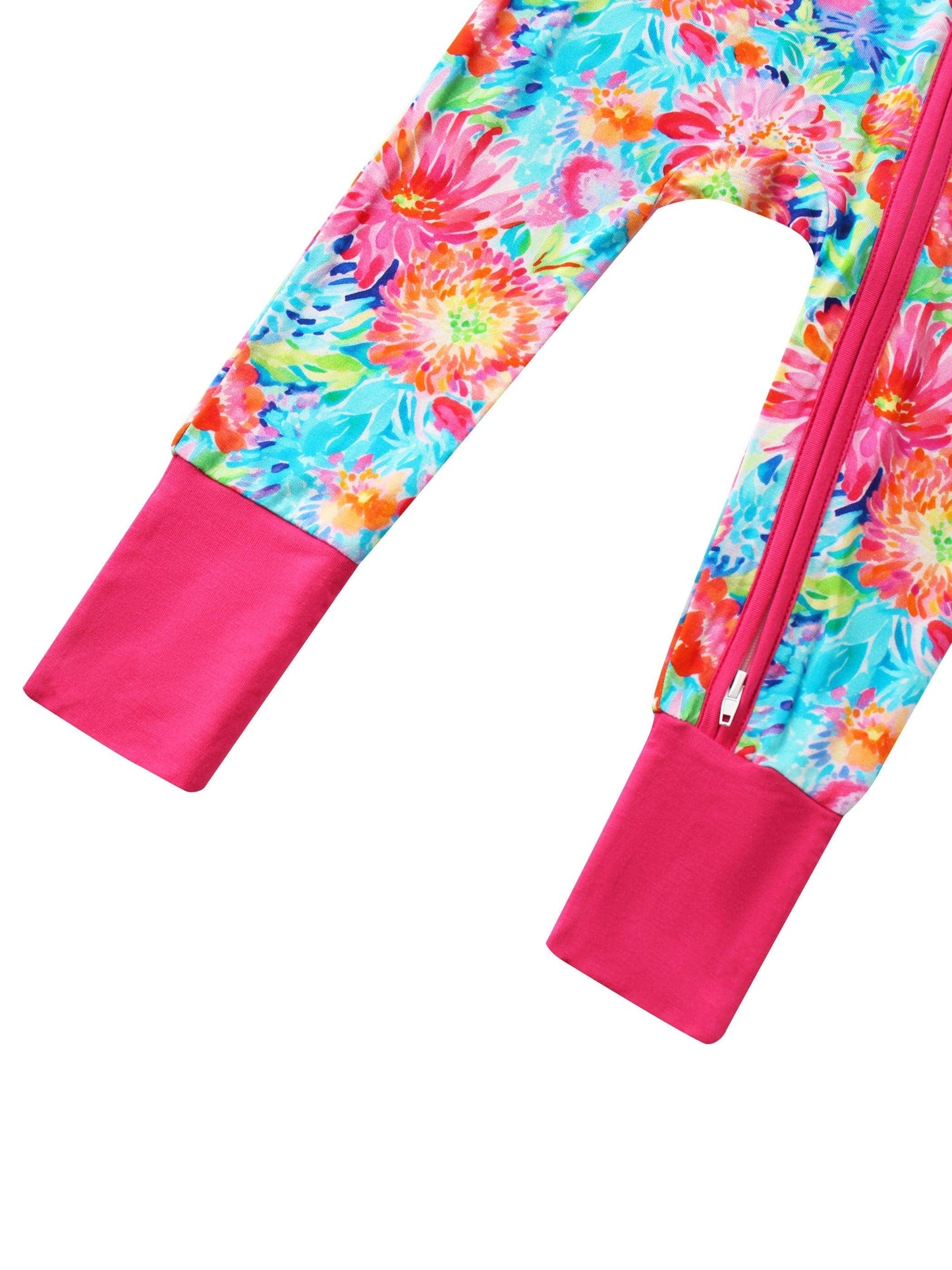 Charlie's Project Kids - Posh TOT Coral Garden Bamboo Baby Convertible Zippy Romper