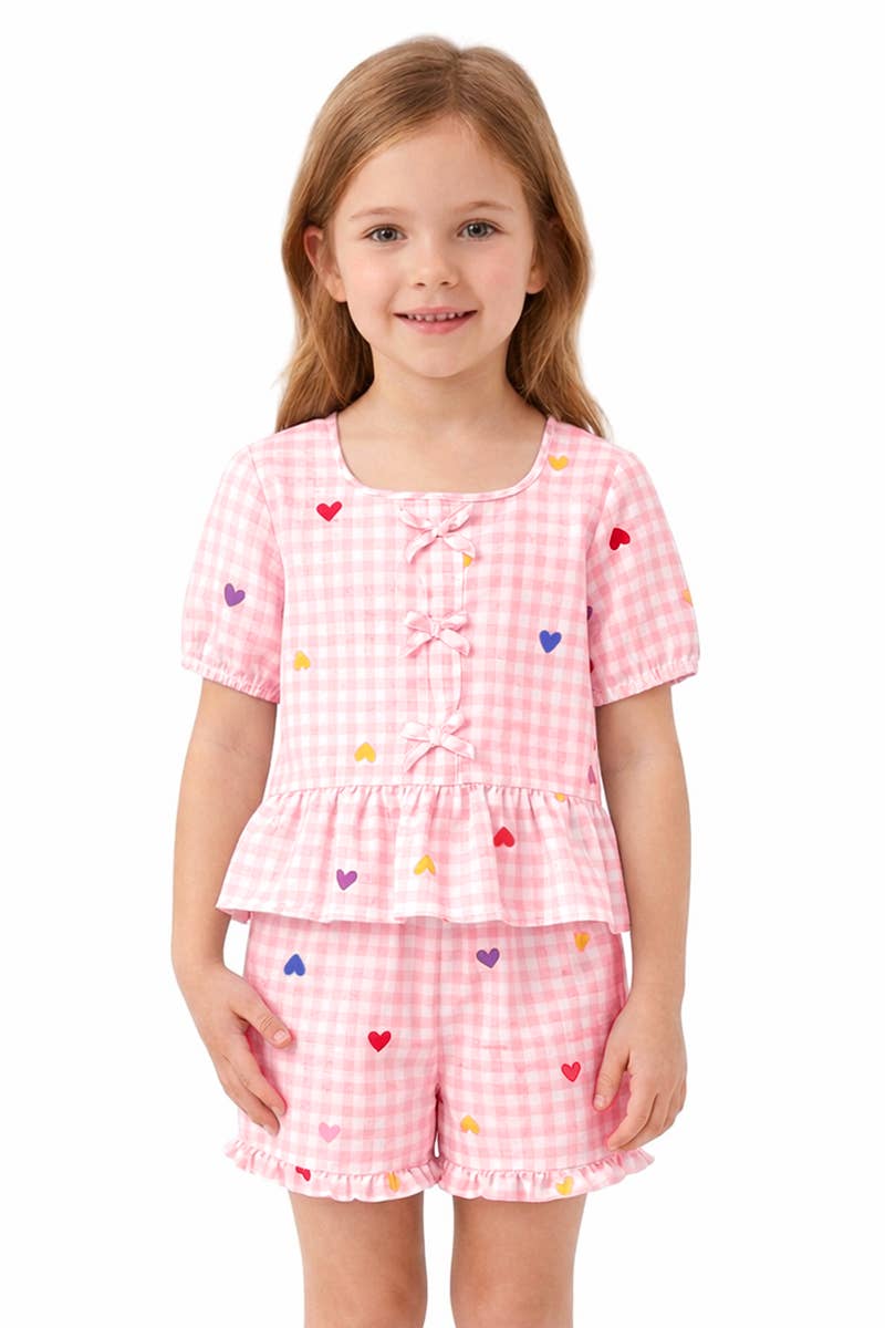 Gingham Top & Short Set