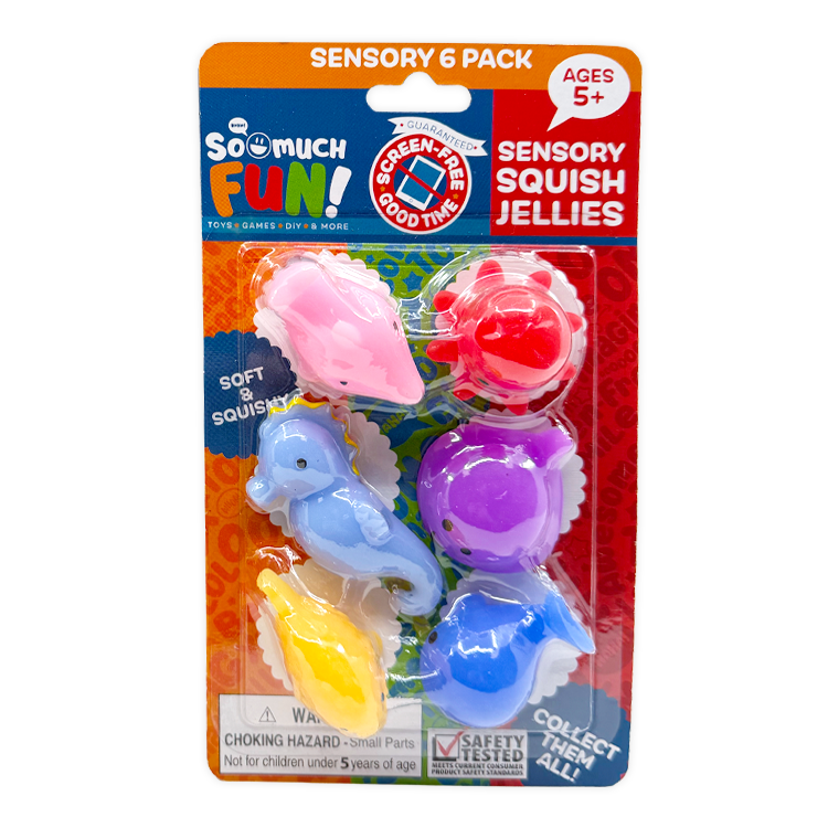 Novelty Brands - Squish Jellies Sensory Fidget Toy Assortment - 12/Display