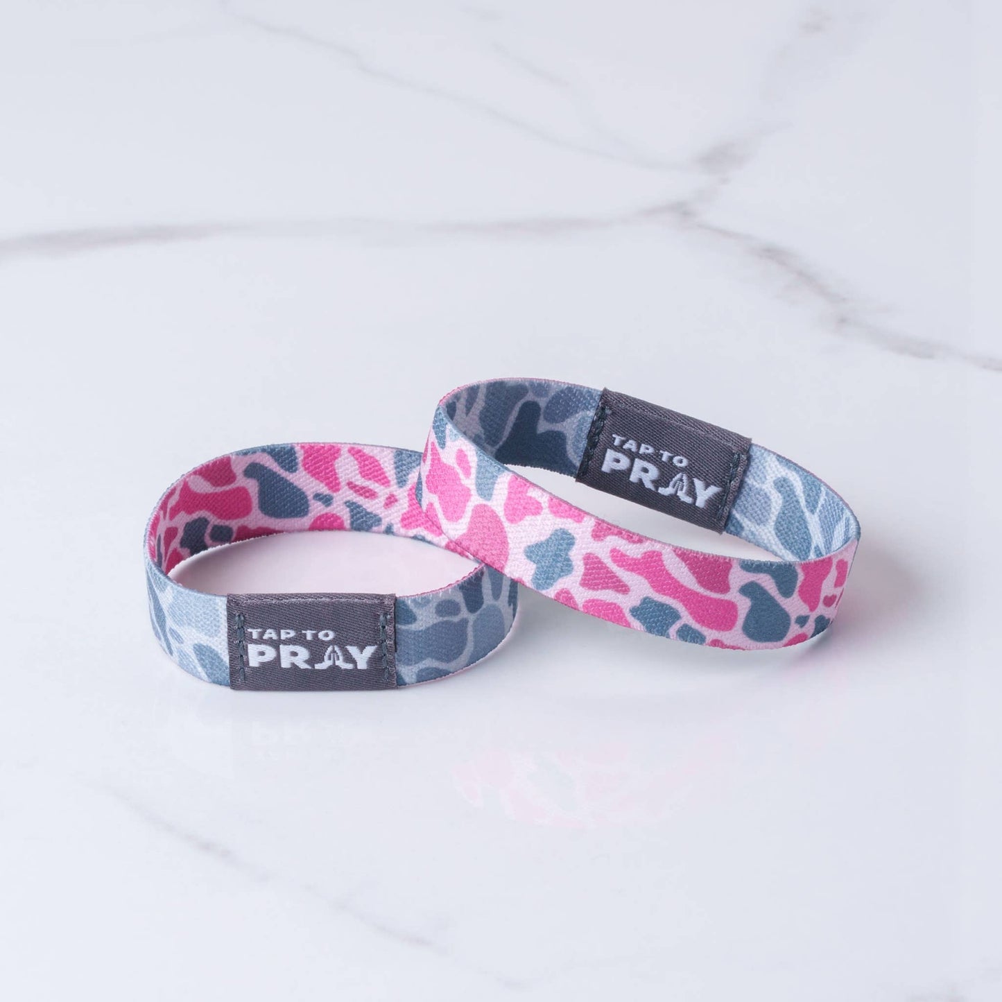 Versible - Tap To Pray™ Wristbands - River Rock Camo Pink & Ash