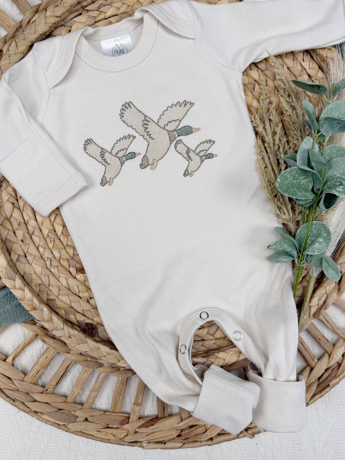 Wonderfully Made - Mallard duck baby footie | Baby Boy Outfit