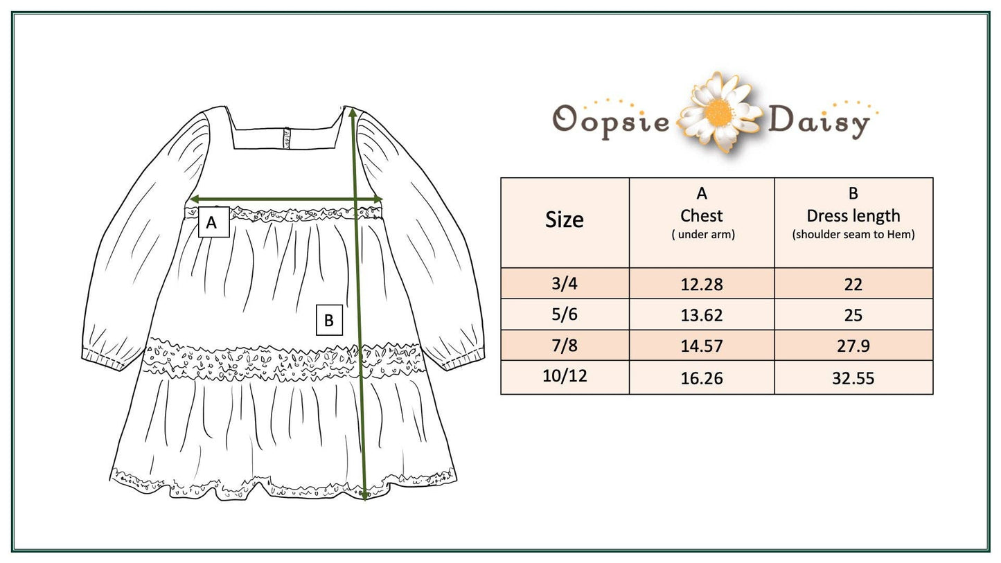 Oopsie Daisy - Girls Tan Gingham & Vintage Lace Puff Sleeve Tiered Dress