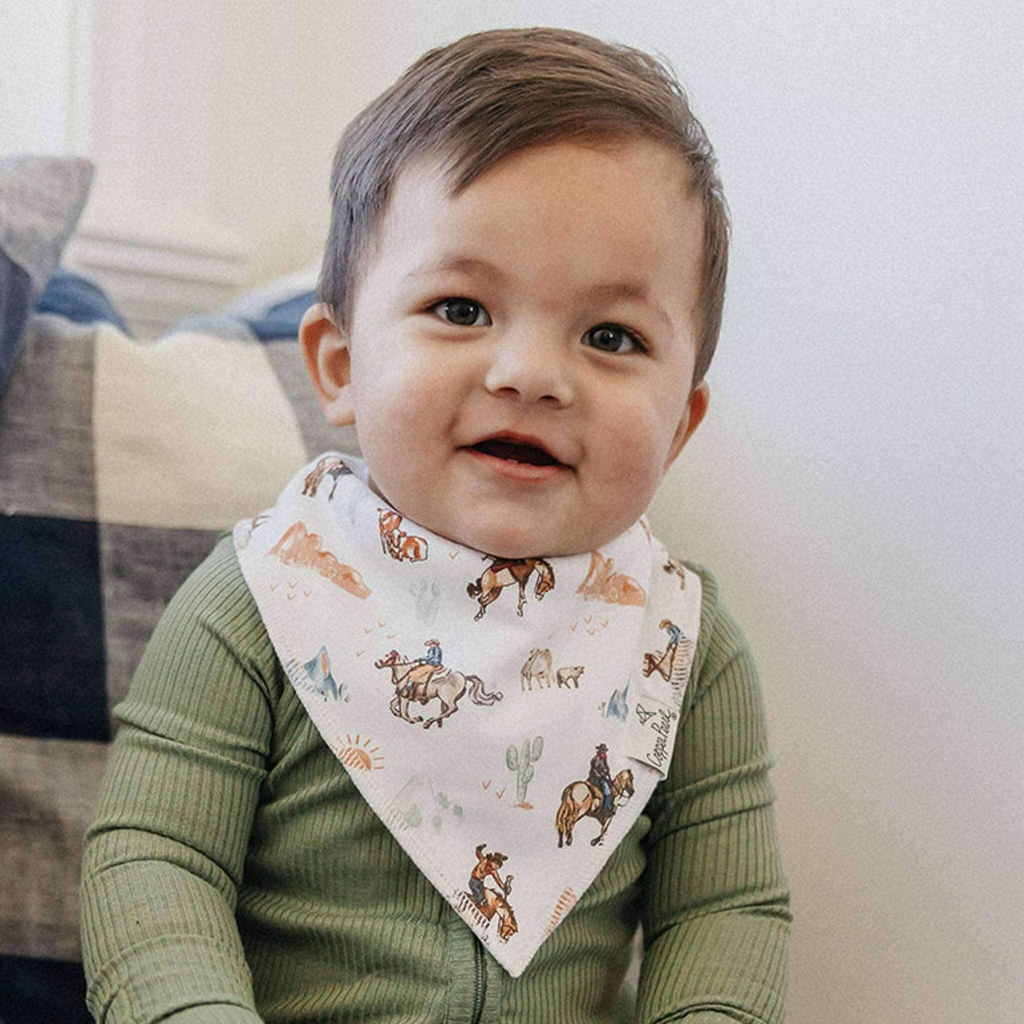 Copper Pearl - 4 Pack Baby Bandana Bibs - Boone