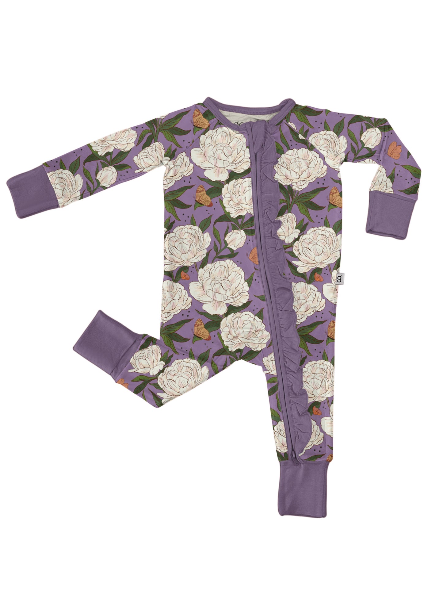 Goosies - Peonies  Floral Long Sleeve Zip PJ