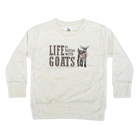 "Life is better with GOATS" Long Sleeve Country Clothing Kid