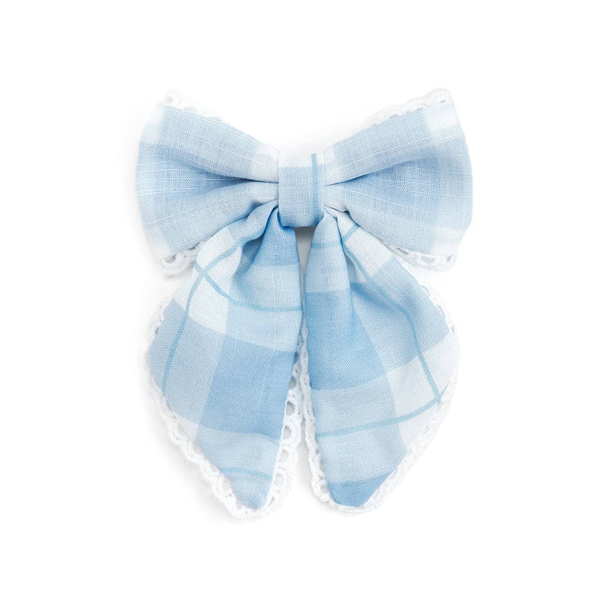 Sweet Wink - Blue Plaid Bow Clip - Hair Bows - Back To School