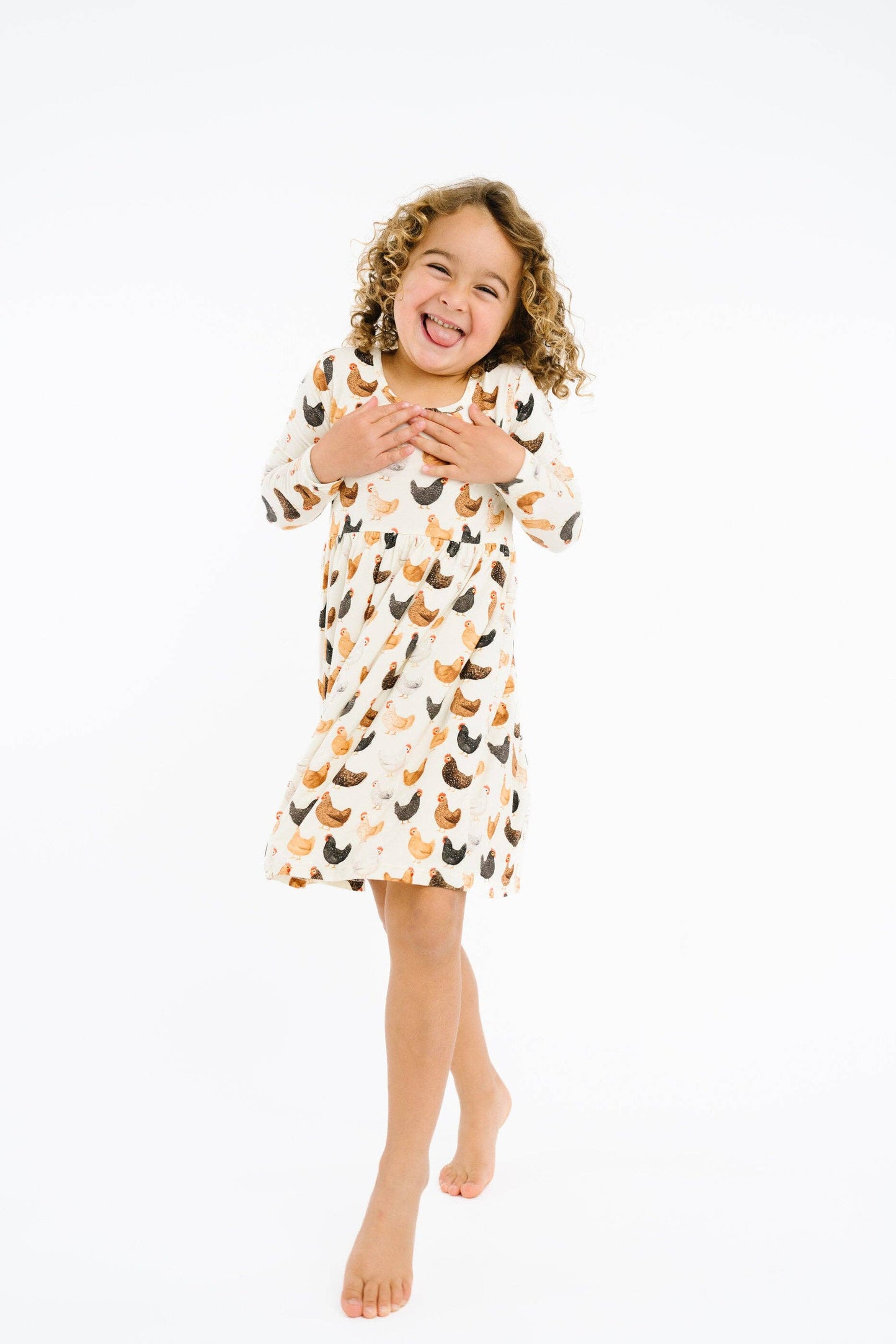 Little One Shop - Backyard Chickens Bamboo Dress