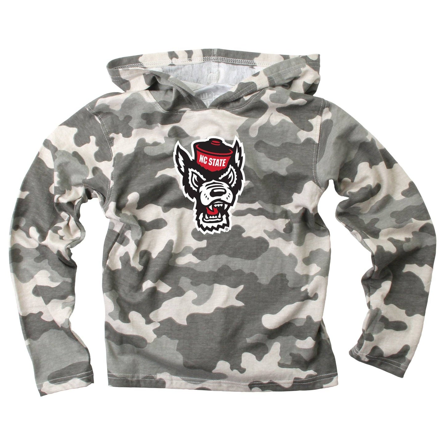 Wes and Willy - NC State Wolfpack Youth Camo Jersey Hoodie