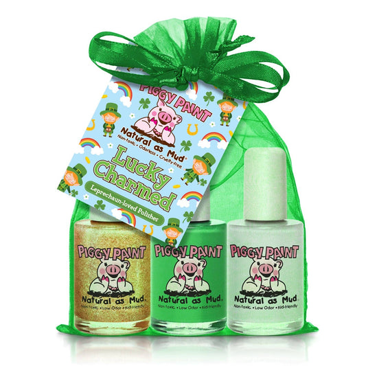 Piggy Paint - Lucky Charmed Gift Set - Kids Non-toxic Nail Polish