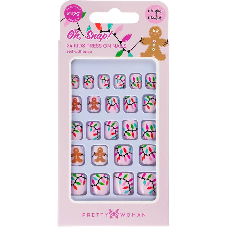Season to Be Jolly Kids Fake Nails
