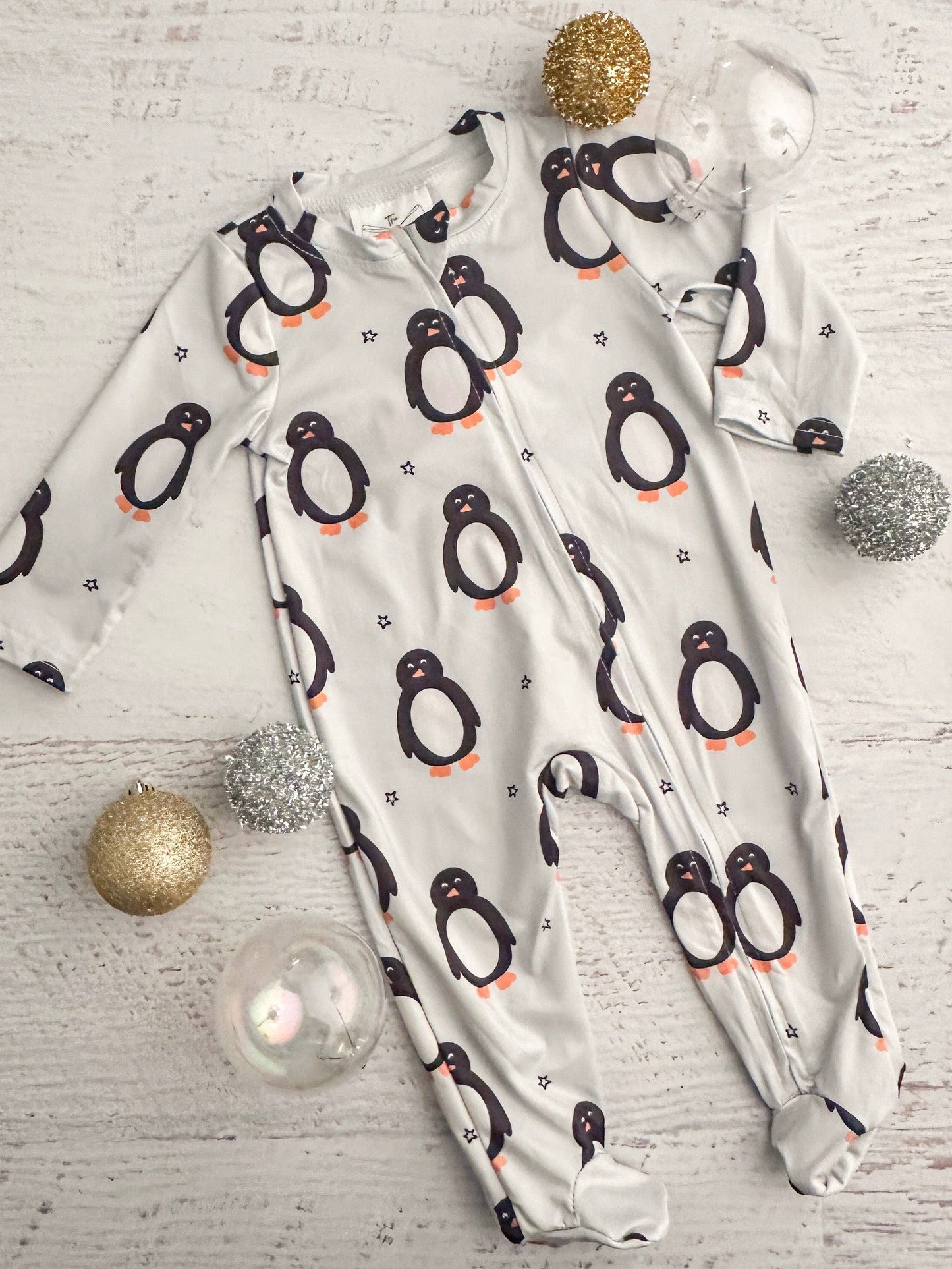 The Hair Bow Company - Penguins Galore Infant Boy Onesie