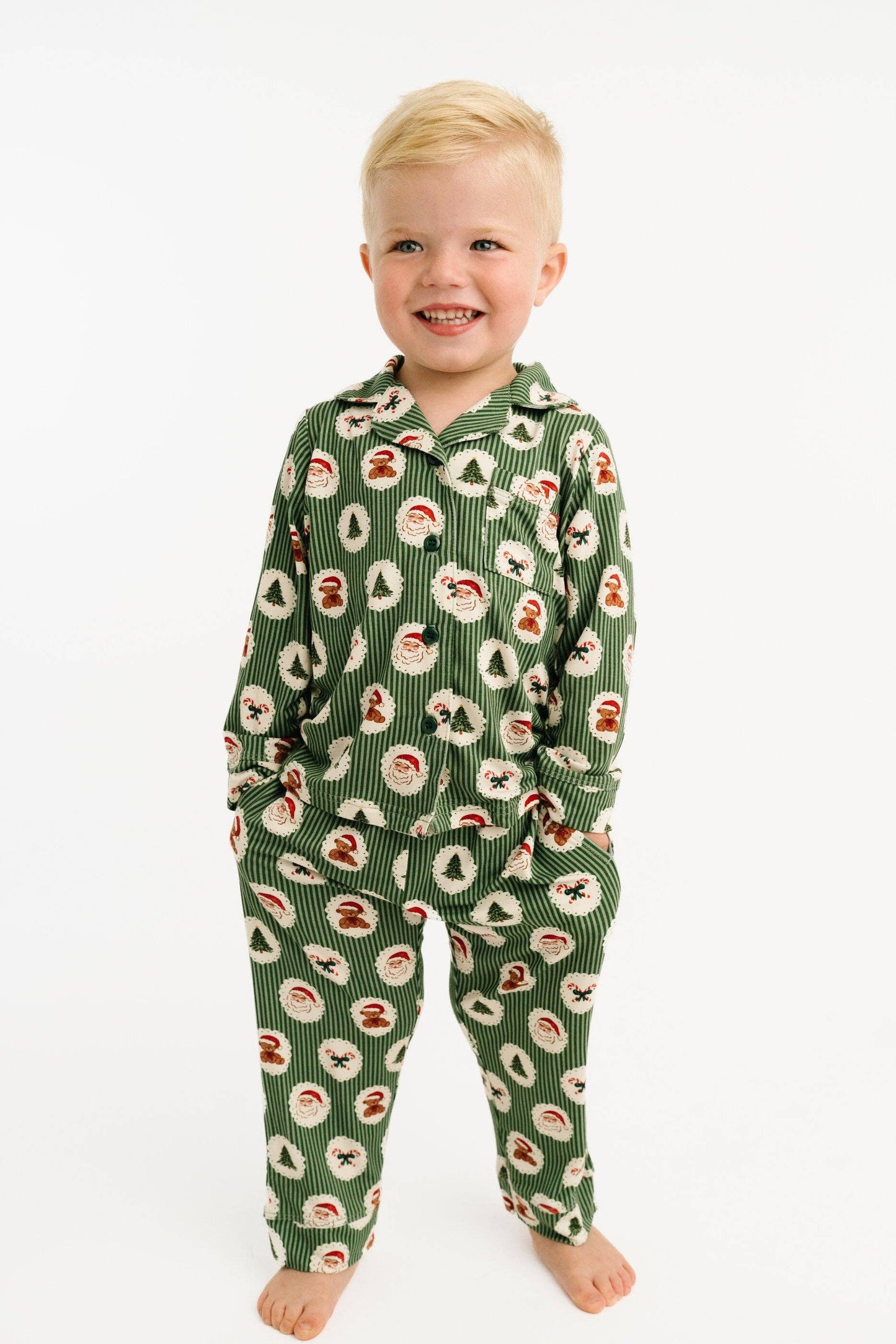Little One Shop - Holiday Heirloom Bamboo Button Up Set