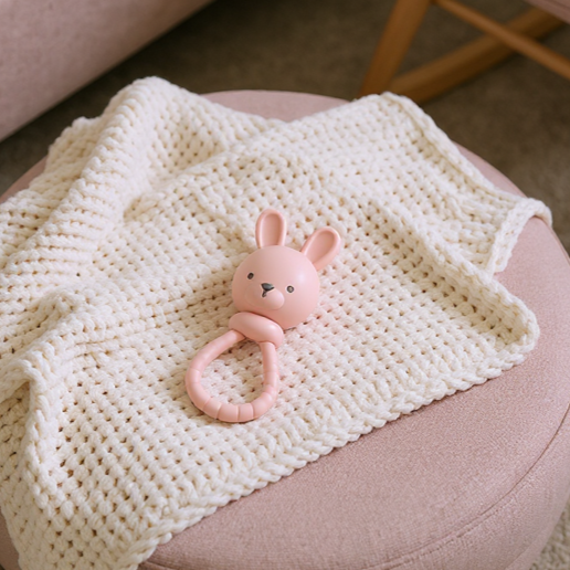 Itzy Ritzy - *NEW* Pink Bunny Sweetie Rattle™