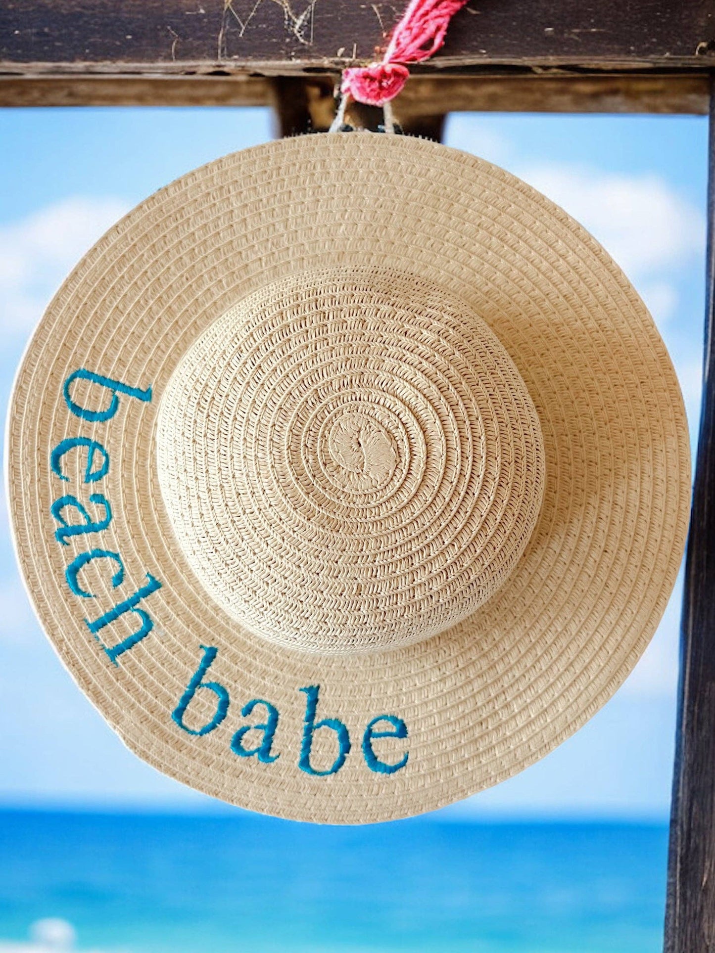 SpearmintLOVE - Wide Brim Woven Sunhat, Beach Babe
