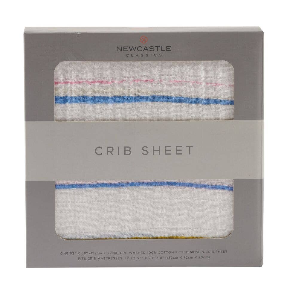 Newcastle Classics - Watercolor Stripe Crib Sheet