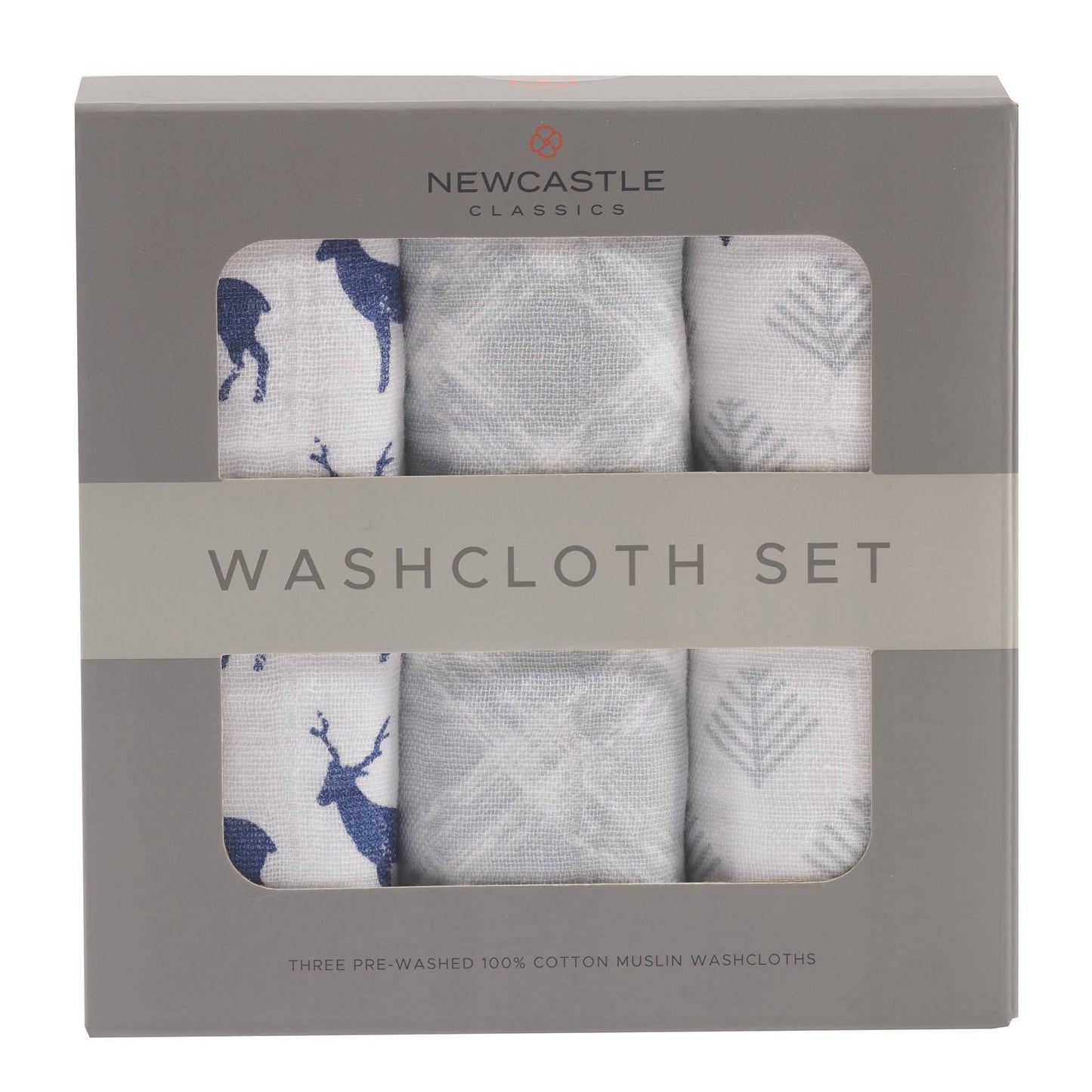 Newcastle Classics - Blue Deer Washcloth Set of 3