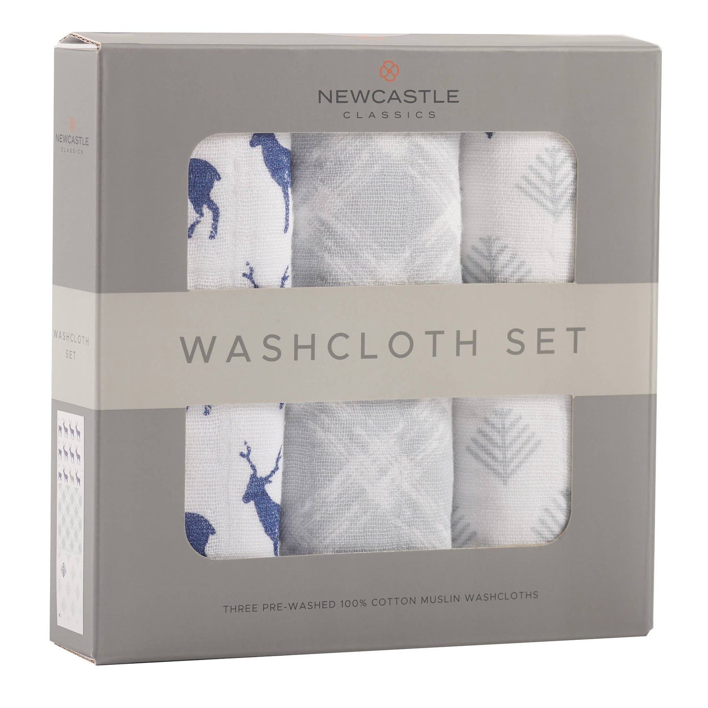 Newcastle Classics - Blue Deer Washcloth Set of 3