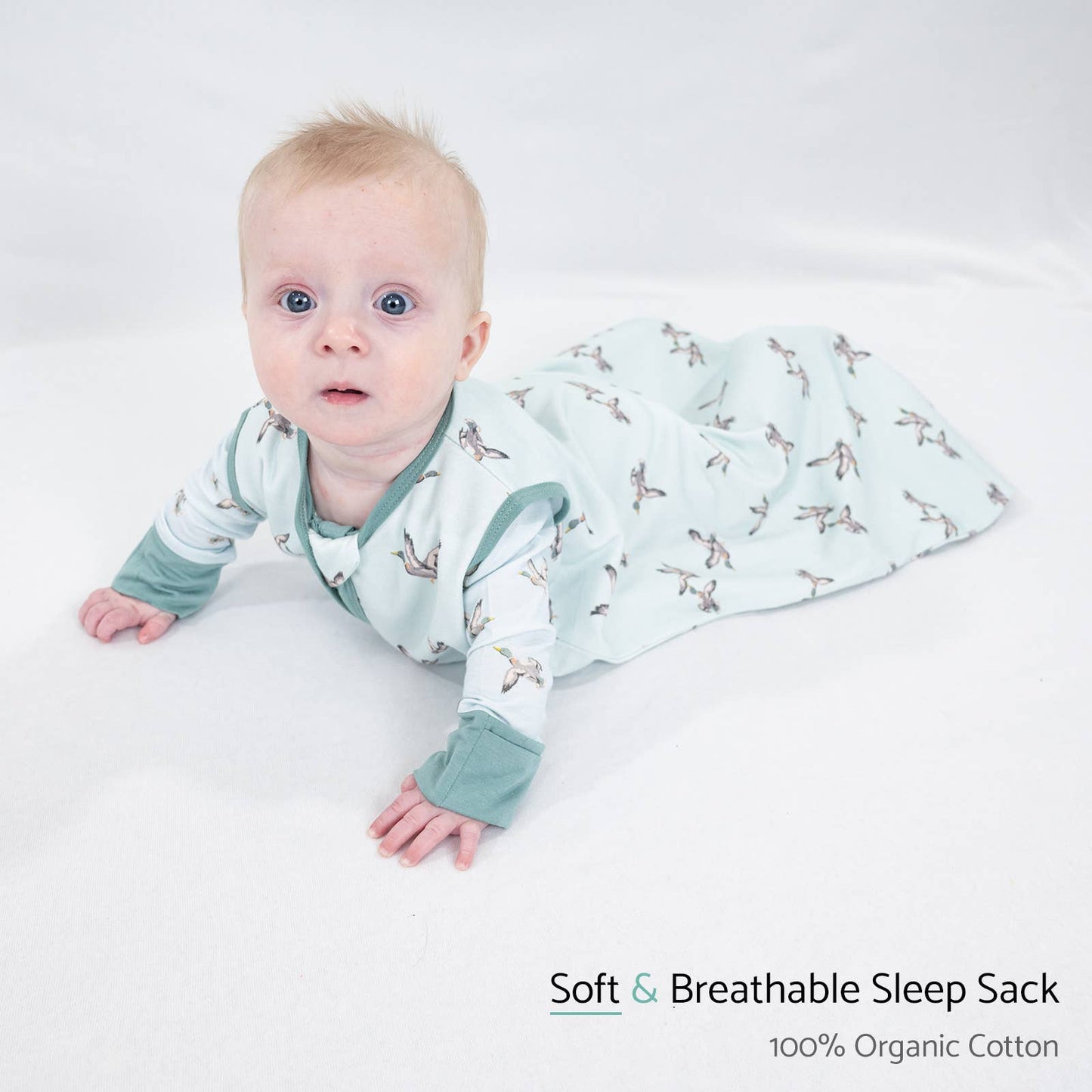 LollyBanks - Quackin'Up Mallard Duck Sleep Sack, 100% Organic Cotton