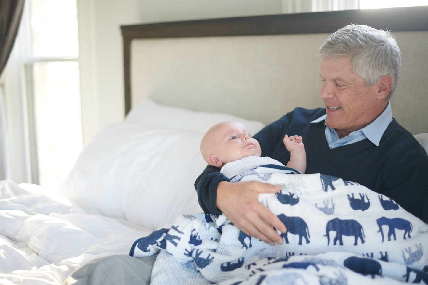 Newcastle Classics - Blue Elephant and Spotted Wave Newcastle Blanket