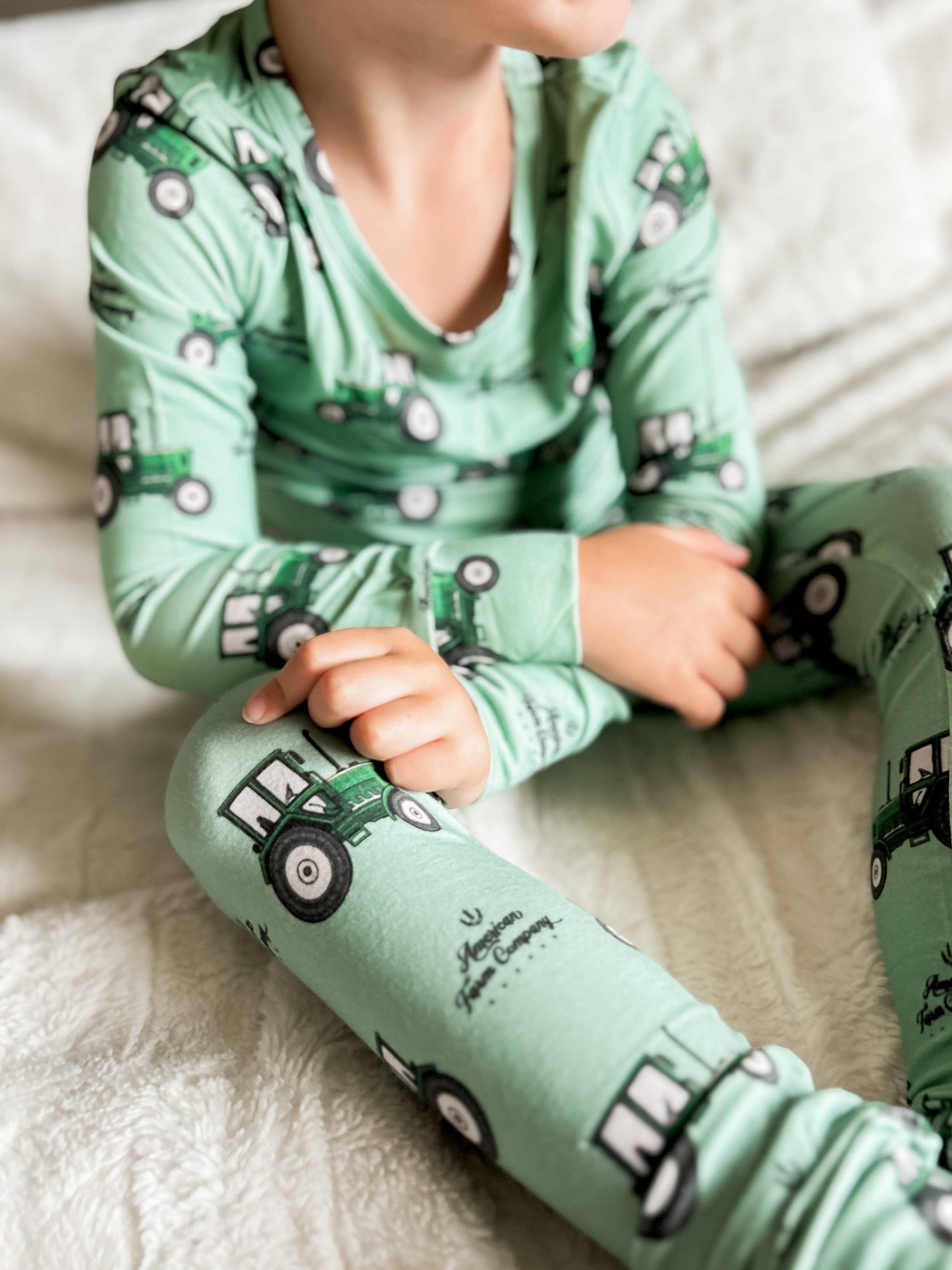 American Farm Company - Bamboo AFC Green Tractor Youth Pajamas