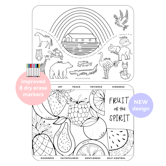 Ryan & Rose - Christian Coloring Mats
