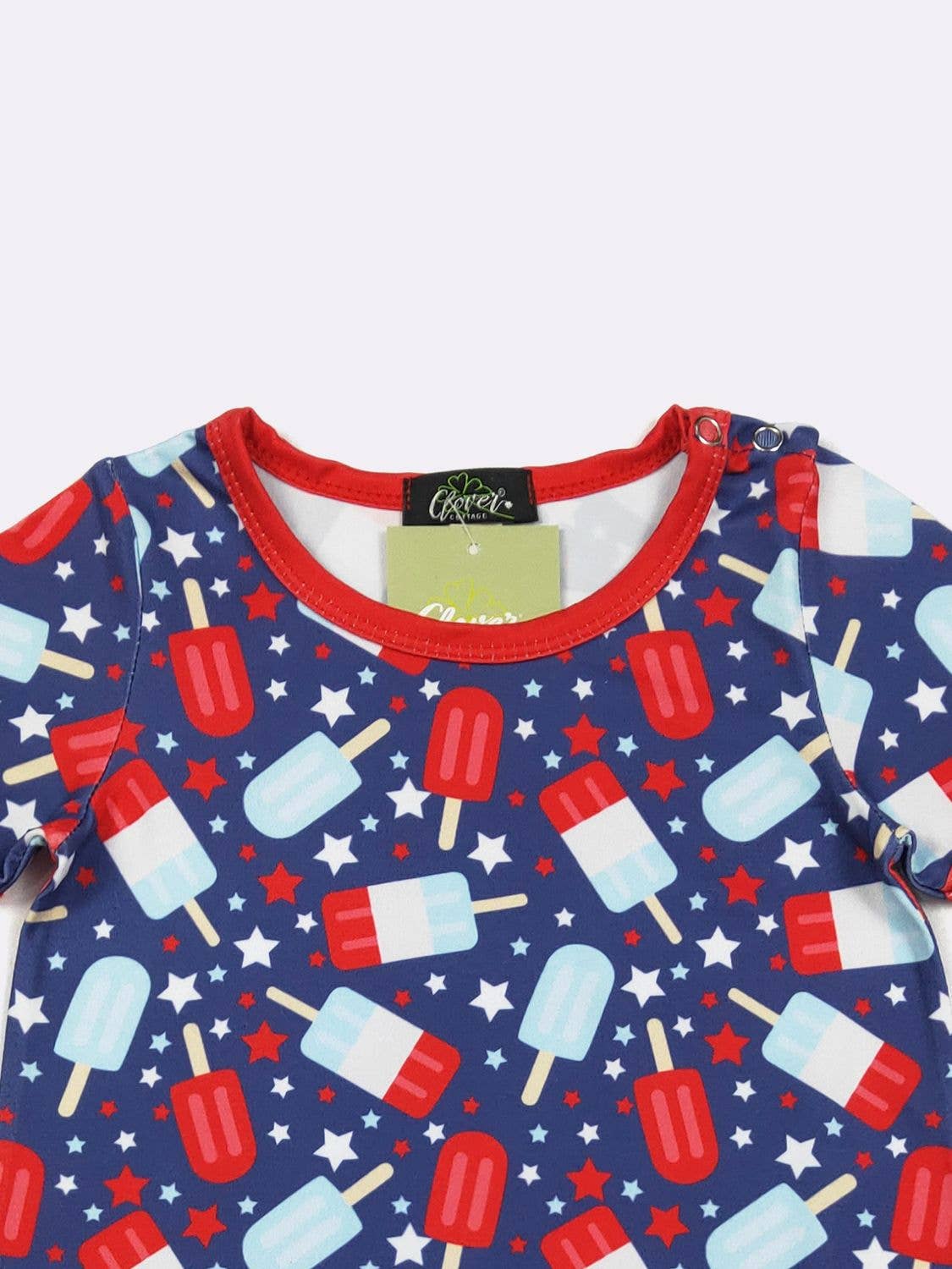 Clover Cottage - Star Spangled Popsicle Boy Romper