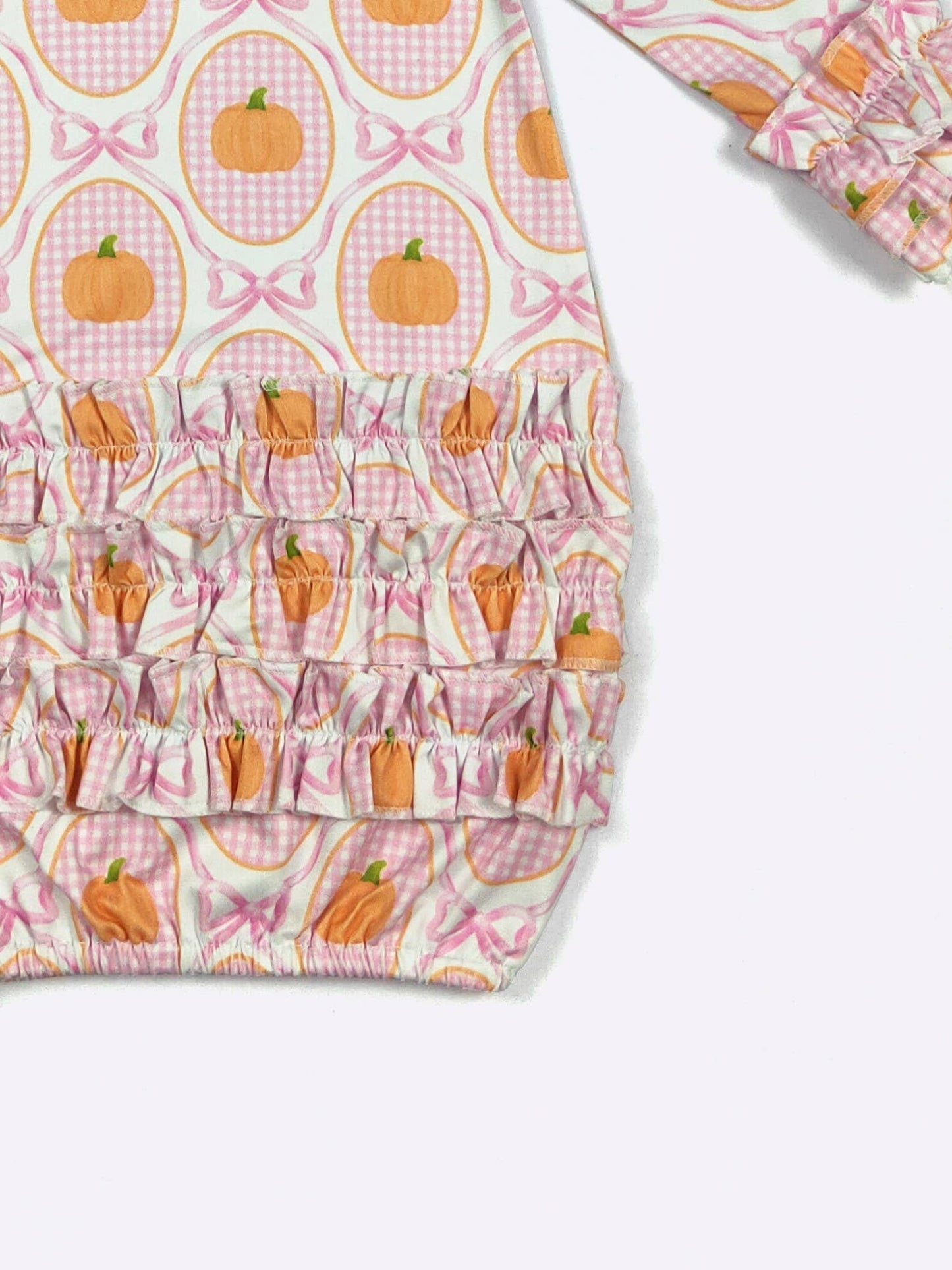 Clover Cottage - Pink Gingham Pumpkin Baby Gown