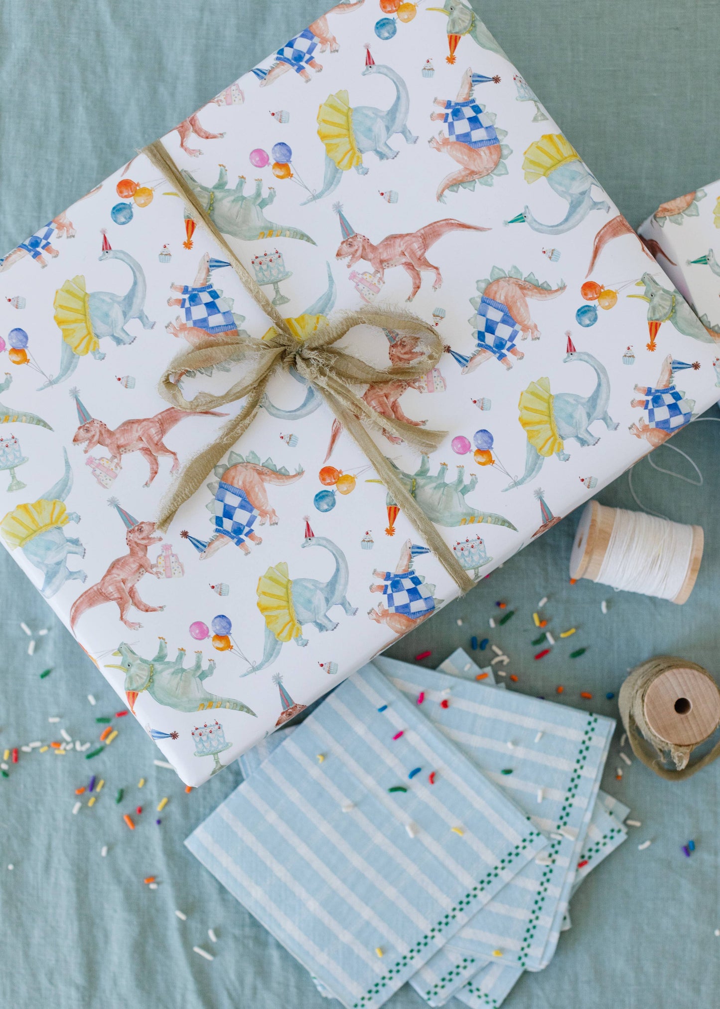 Birthday Dinosaurs Gift Wrap