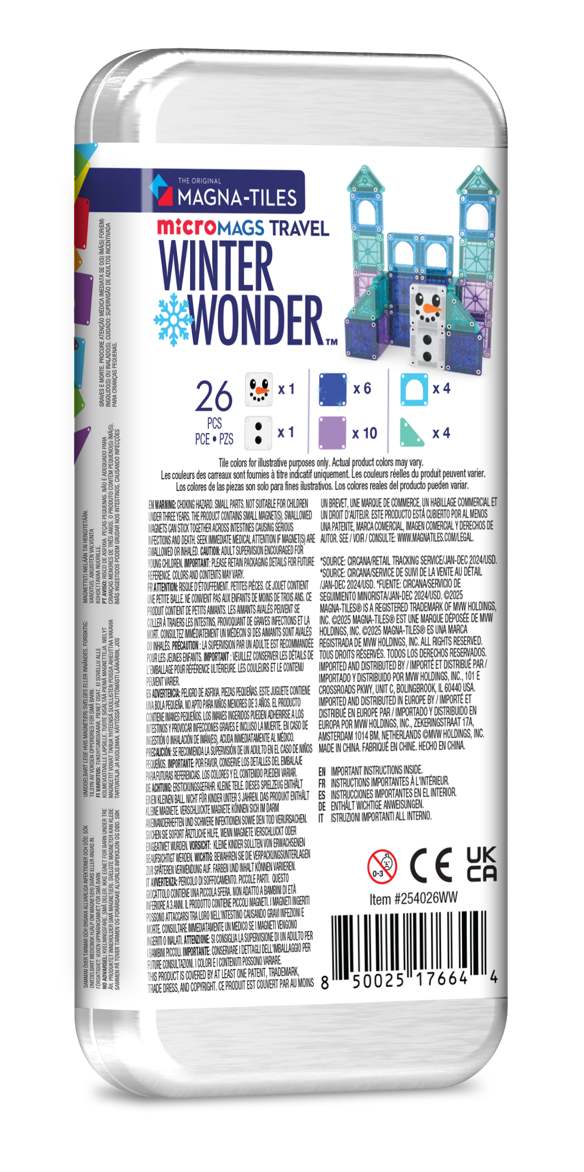 Magna-Tiles Winter Wonder 26-Piece Travel Set