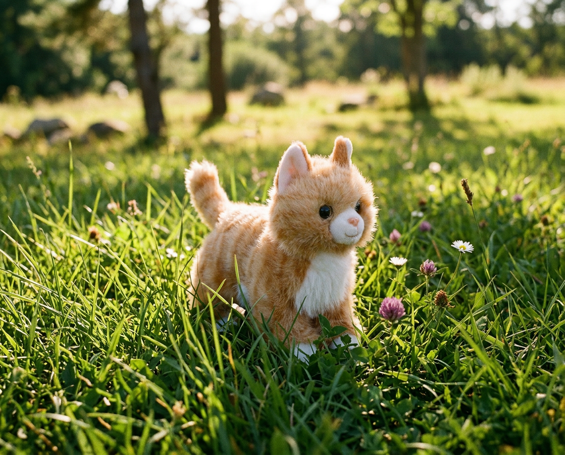 The Petting Zoo - Kitten Orange Tabby Small 9"