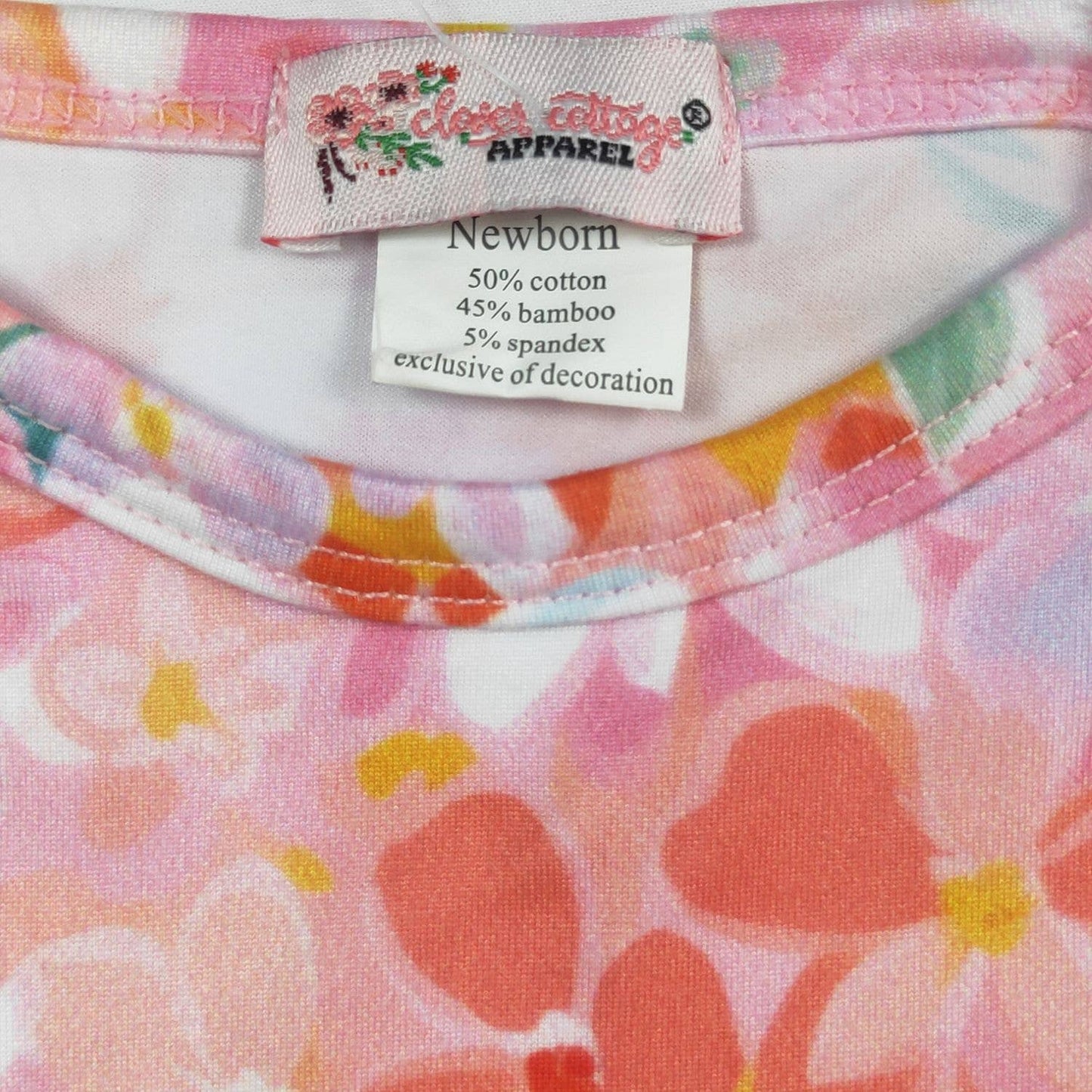 Peach Posy Baby Gown