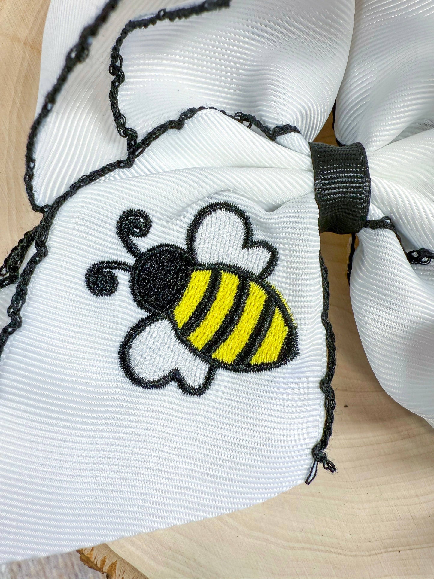 The Hair Bow Company - LIMITED EDITION: Bumblebee Embroidered Moonstitch Bow Headband