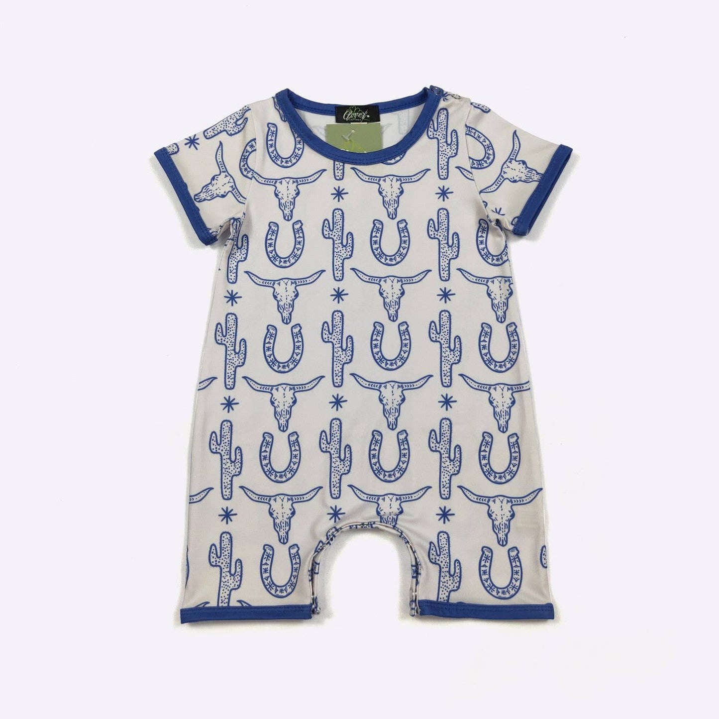 Steer Horns & Horseshoes Boy Romper