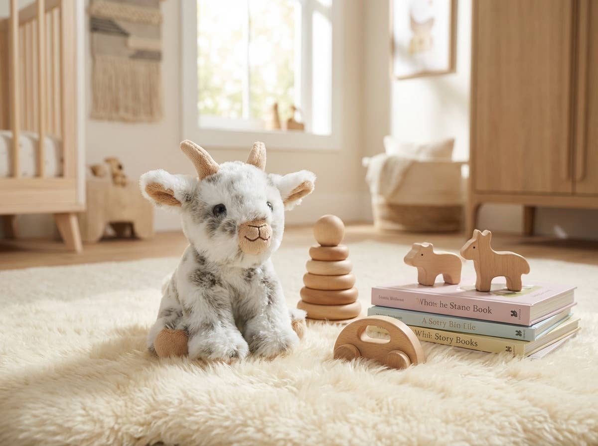 The Petting Zoo - 6" (14cm) Babiez Wild Onez Goat Farm Plush