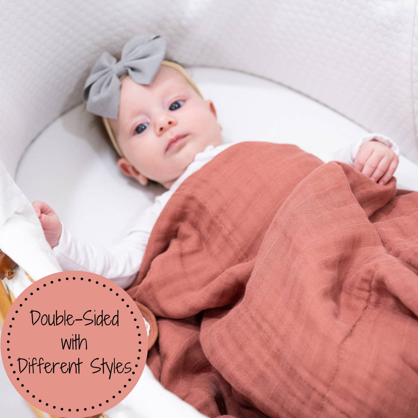 LollyBanks - Oh Deer Baby Toddler 100% Cotton Muslin Blanket