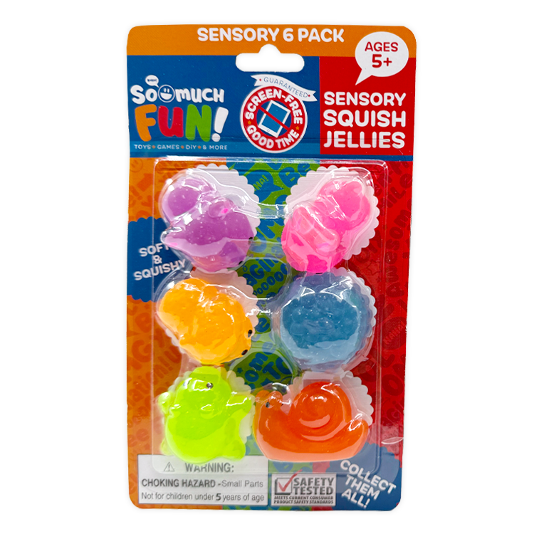 Novelty Brands - Squish Jellies Sensory Fidget Toy Assortment - 12/Display