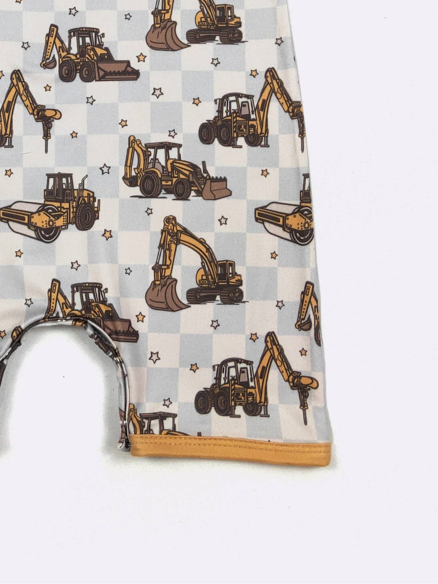 Clover Cottage - Construction Check Boy Romper