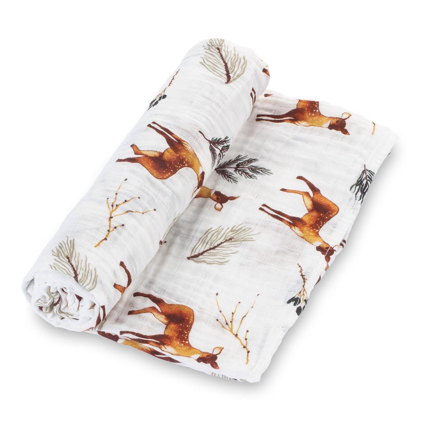 LollyBanks - Baby Muslin Swaddle Blanket 47x47 Oh Deer