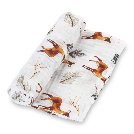 Baby Muslin Swaddle Blanket Oh Deer
