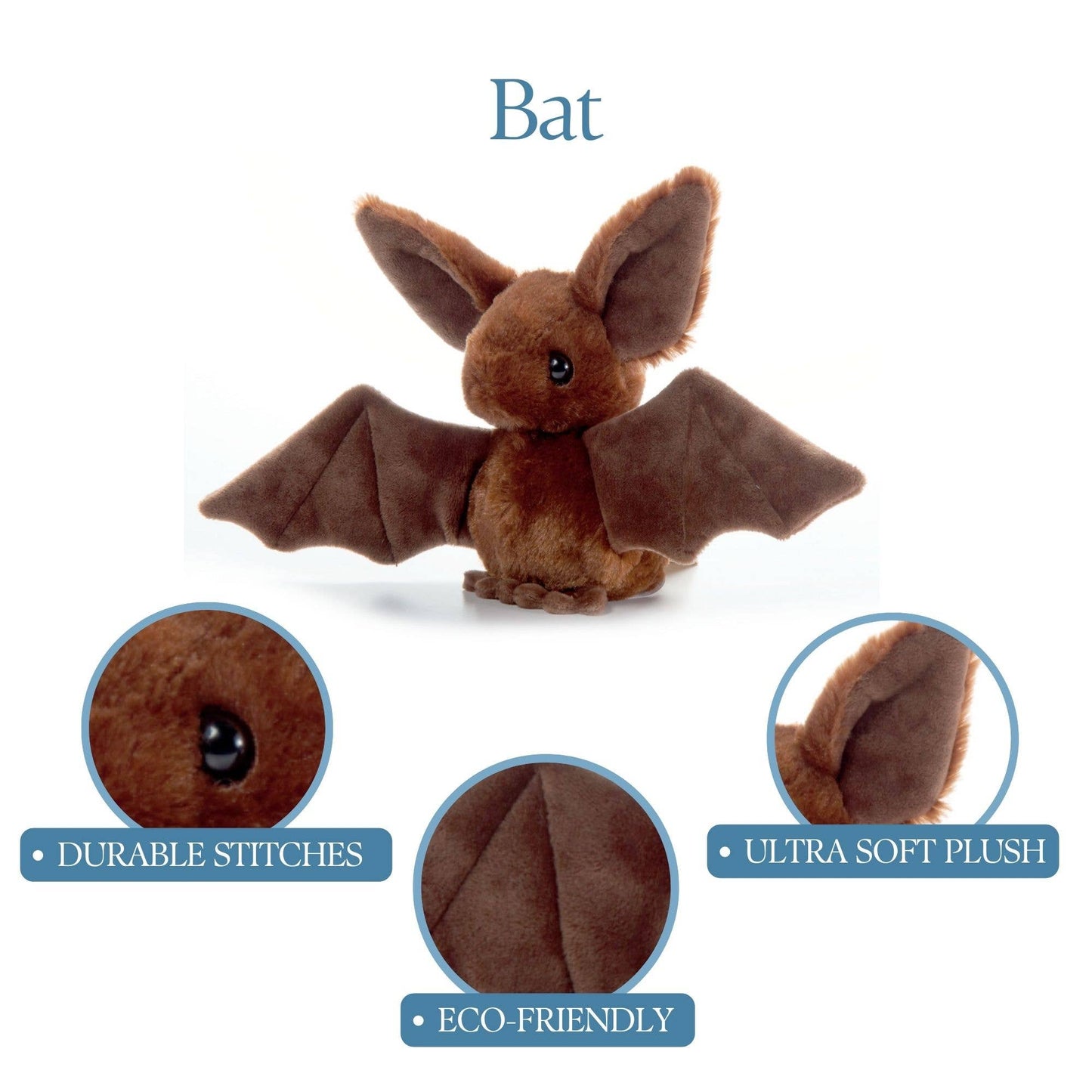 The Petting Zoo - 8" (13cm) Scoopz Bat Halloween Plush Toys