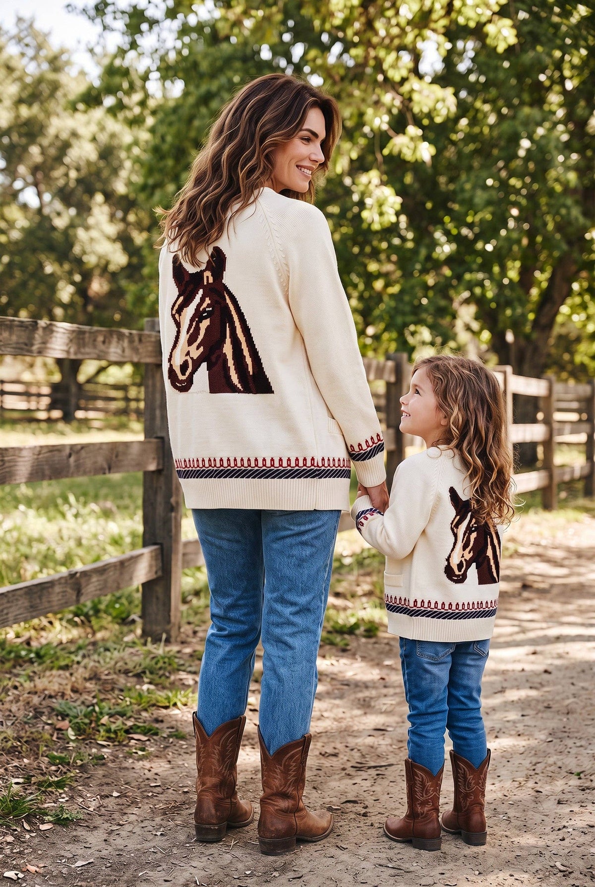 Ivory western knit cardigan