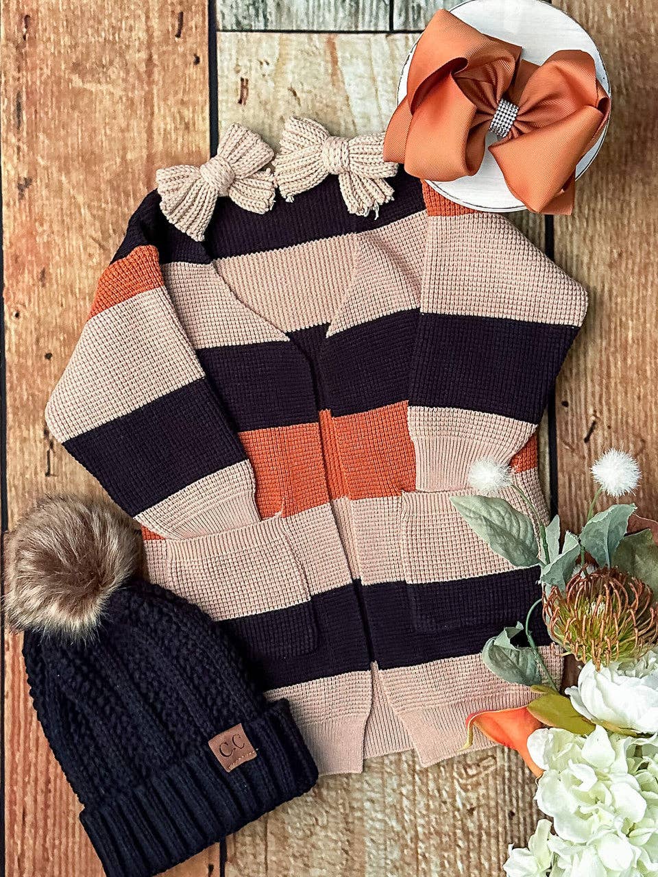 Neutral Colorblock Cardigan