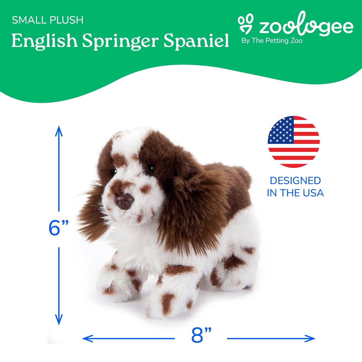 The Petting Zoo - New English Springer Spaniel Dog Small 8" (20cm)