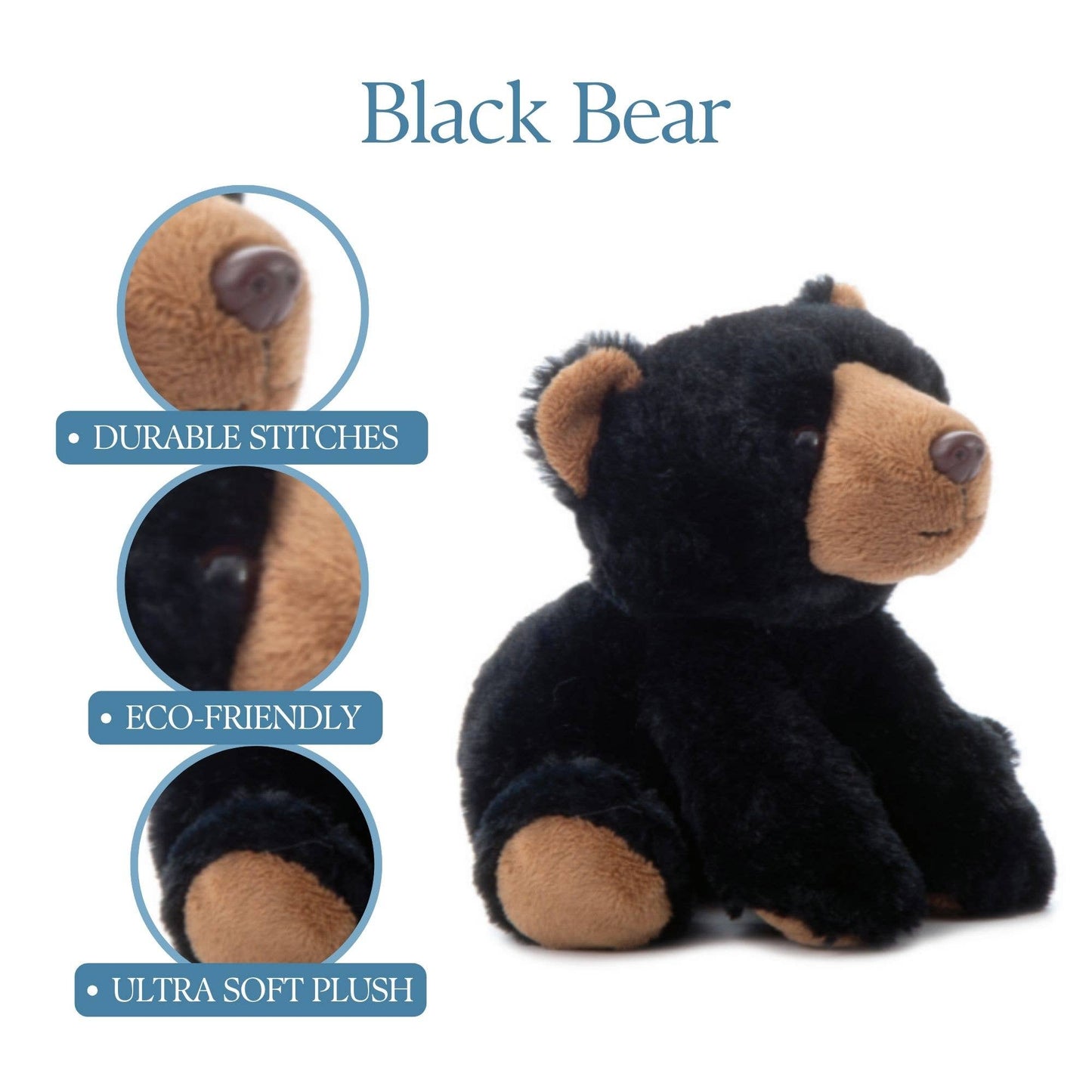 The Petting Zoo - 9" (23cm) Wild Onez Black Bear Wild Life