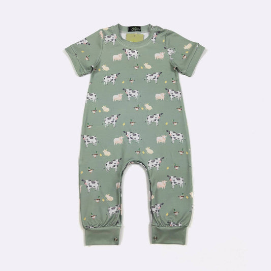 Clover Cottage - Moo Crew Boy Romper